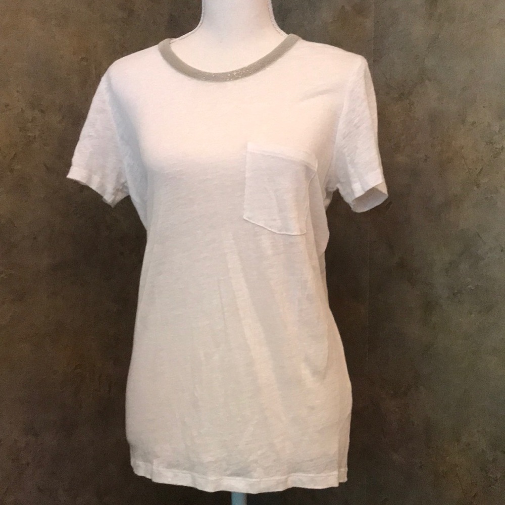 Sheer JCrew dressy jeweled T-shirt